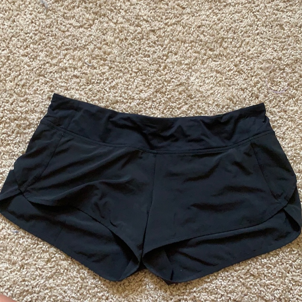 Black  Lululemon Running Shorts